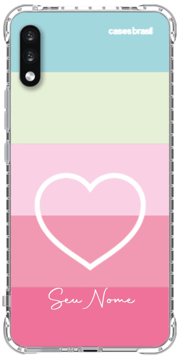 Capinha para Celular Coração delicado Arco-íris
