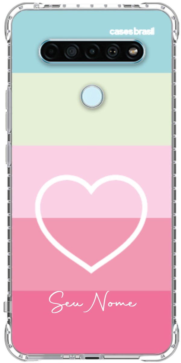 Capinha para Celular Coração delicado Arco-íris