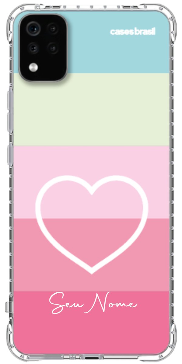 Capinha para Celular Coração delicado Arco-íris