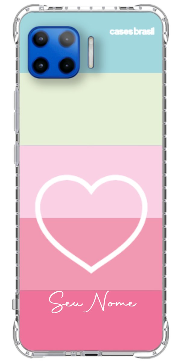 Capinha para Celular Coração delicado Arco-íris