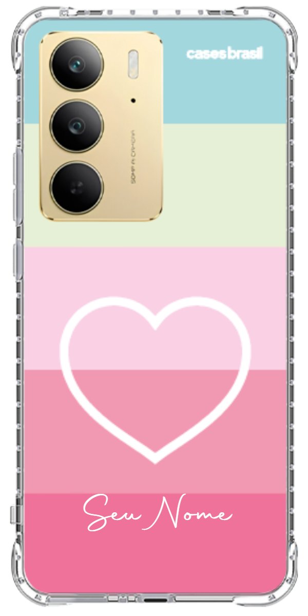 Capinha para Celular Coração delicado Arco-íris