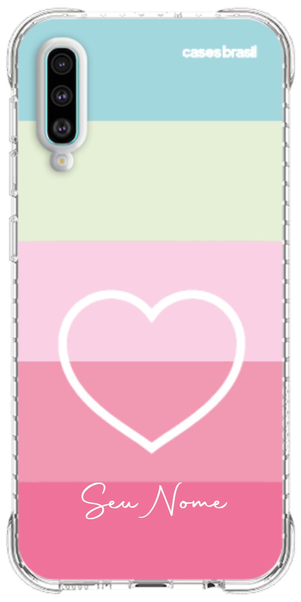 Capinha para Celular Coração delicado Arco-íris