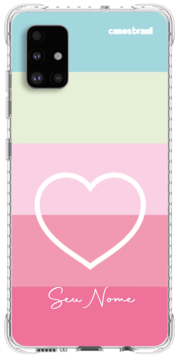 Capinha para Celular Coração delicado Arco-íris