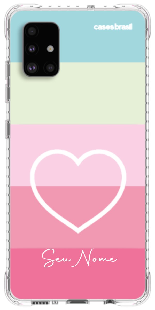 Capinha para Celular Coração delicado Arco-íris
