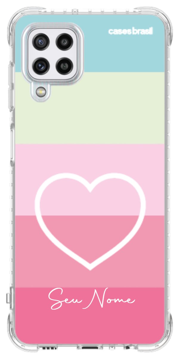 Capinha para Celular Coração delicado Arco-íris