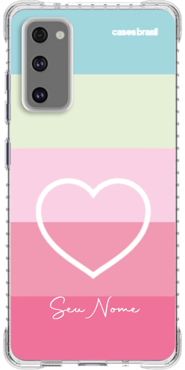 Capinha para Celular Coração delicado Arco-íris