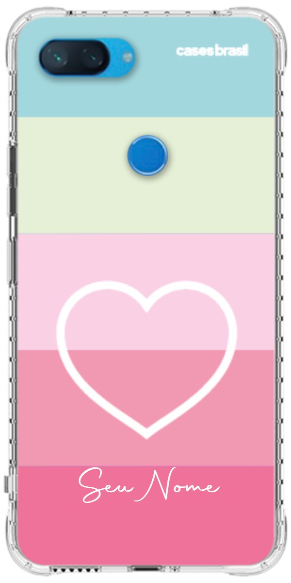 Capinha para Celular Coração delicado Arco-íris