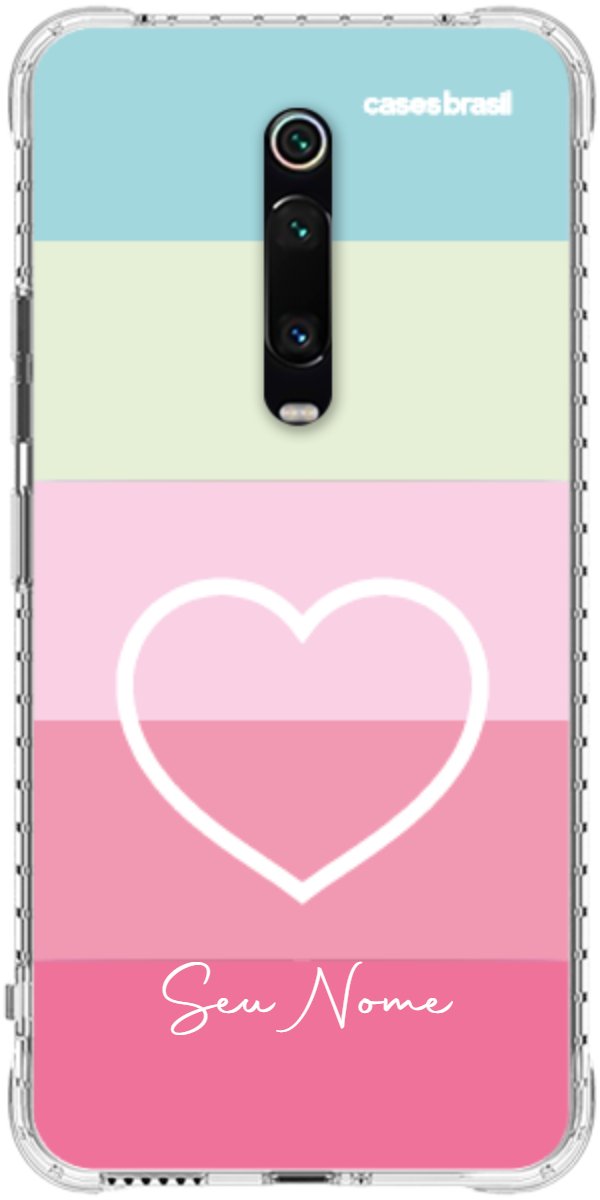 Capinha para Celular Coração delicado Arco-íris