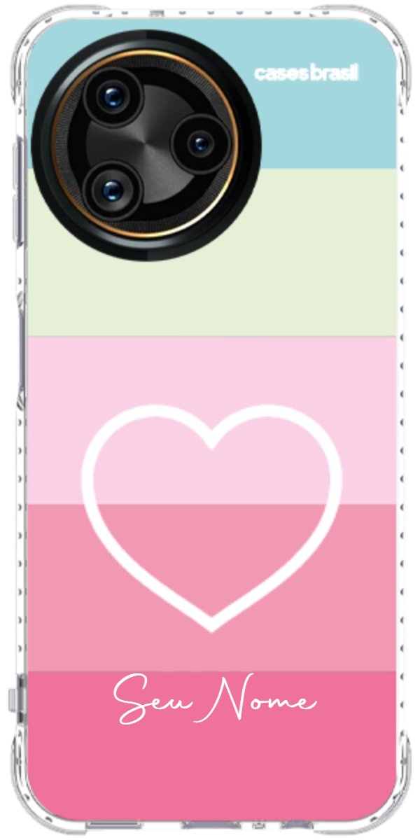 Capinha para Celular Coração delicado Arco-íris