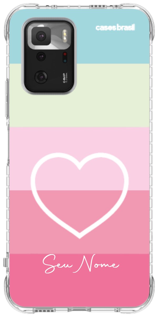 Capinha para Celular Coração delicado Arco-íris