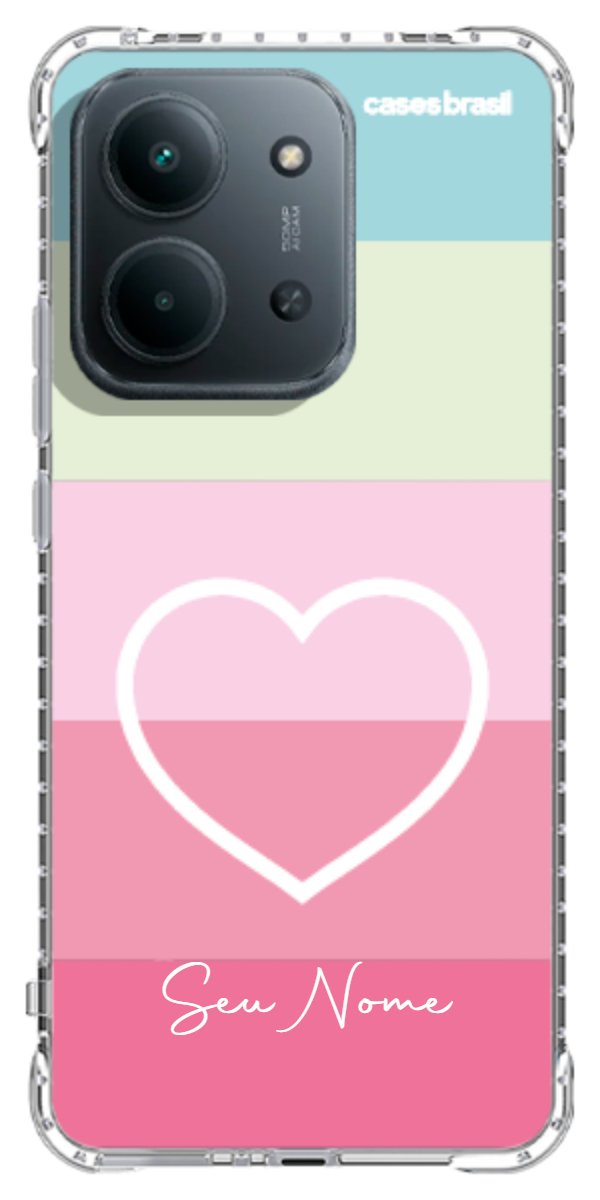 Capinha para Celular Coração delicado Arco-íris