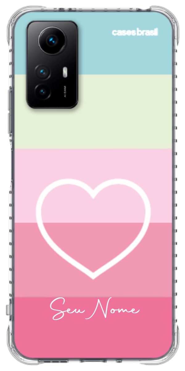 Capinha para Celular Coração delicado Arco-íris