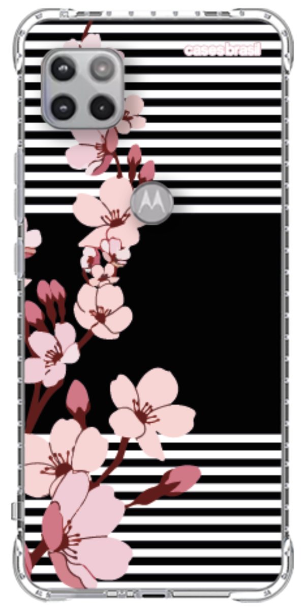 Capinha para Celular Flores de Primavera Listradas