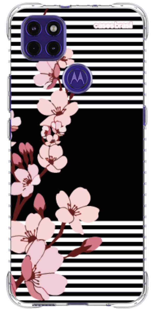 Capinha para Celular Flores de Primavera Listradas