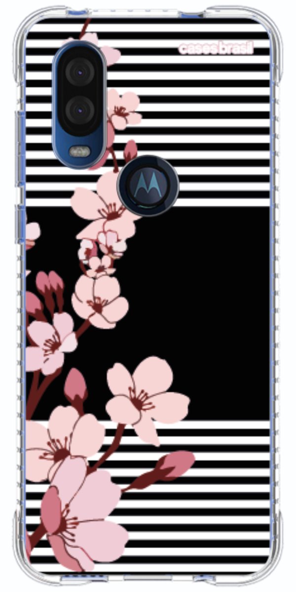 Capinha para Celular Flores de Primavera Listradas