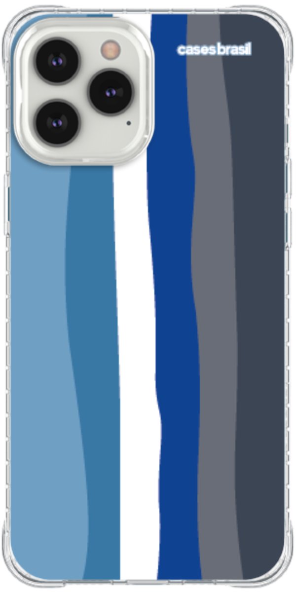 Capinha para Celular Arco-íris Tons de Azul