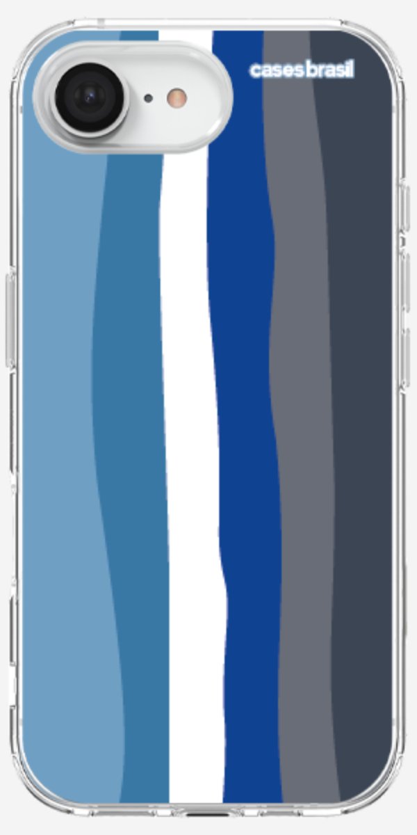 Capinha para Celular Arco-íris Tons de Azul