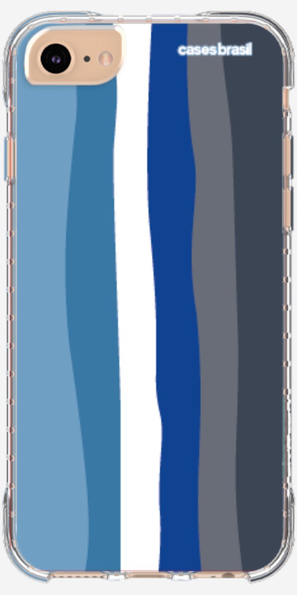 Capinha para Celular Arco-íris Tons de Azul