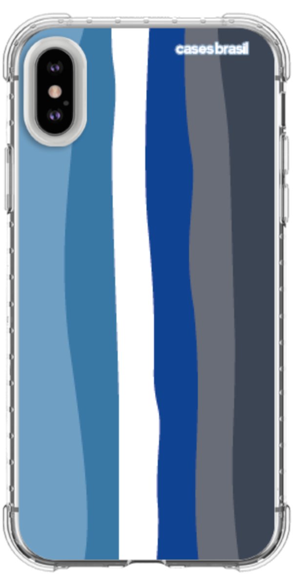 Capinha para Celular Arco-íris Tons de Azul