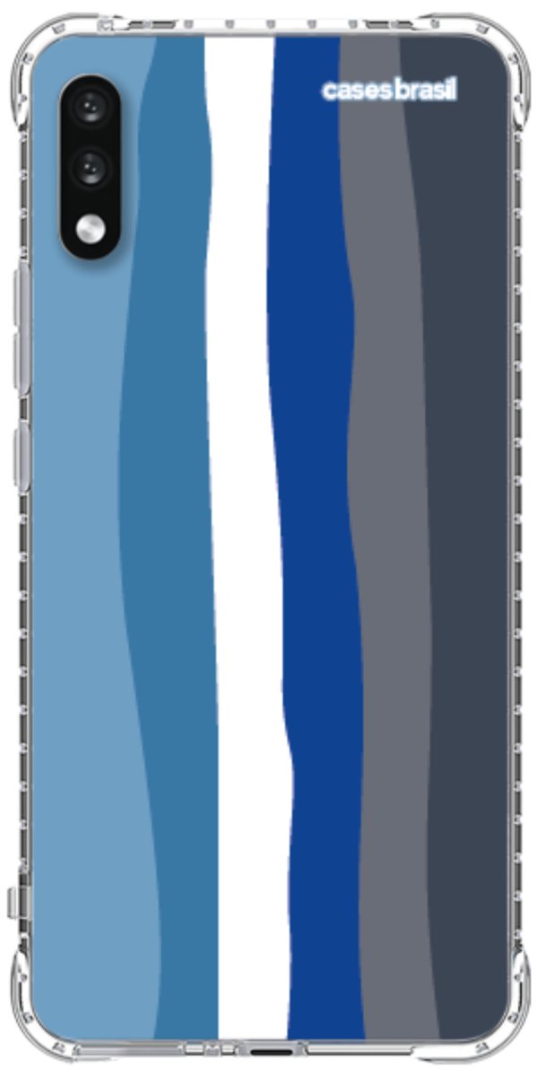 Capinha para Celular Arco-íris Tons de Azul