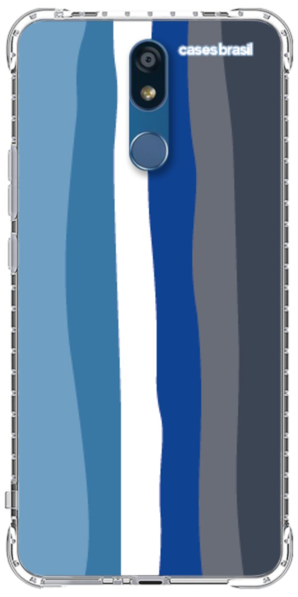 Capinha para Celular Arco-íris Tons de Azul