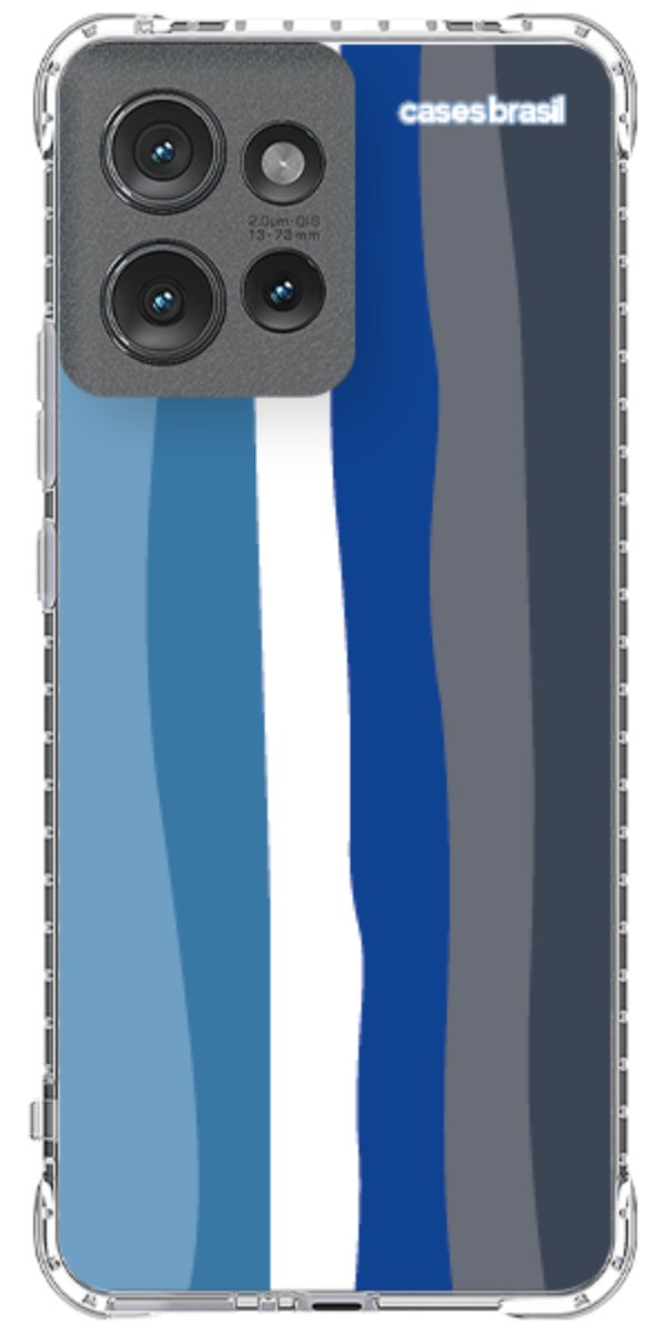 Capinha para Celular Arco-íris Tons de Azul