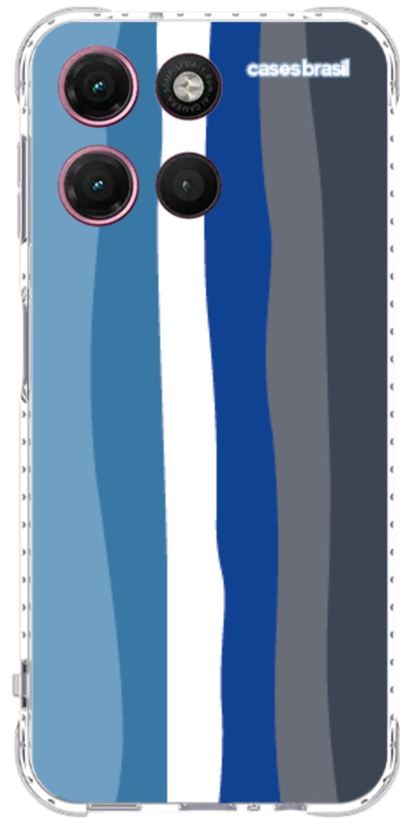 Capinha para Celular Arco-íris Tons de Azul
