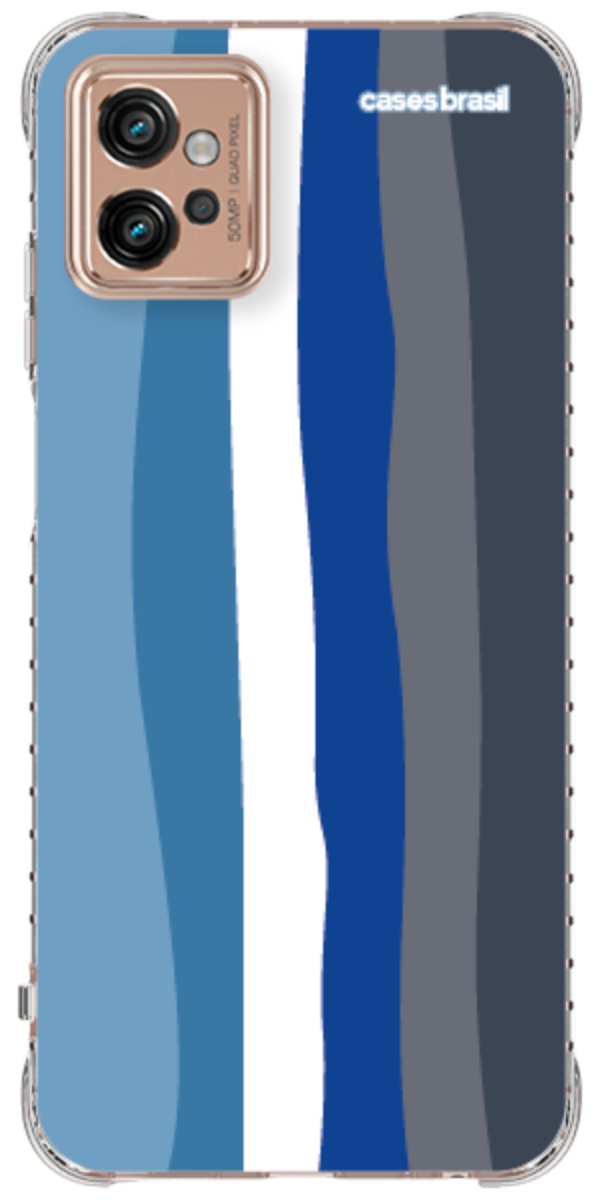 Capinha para Celular Arco-íris Tons de Azul