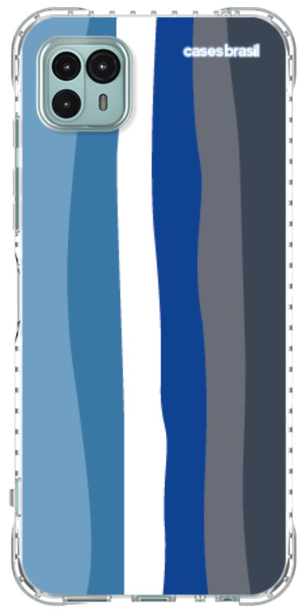 Capinha para Celular Arco-íris Tons de Azul