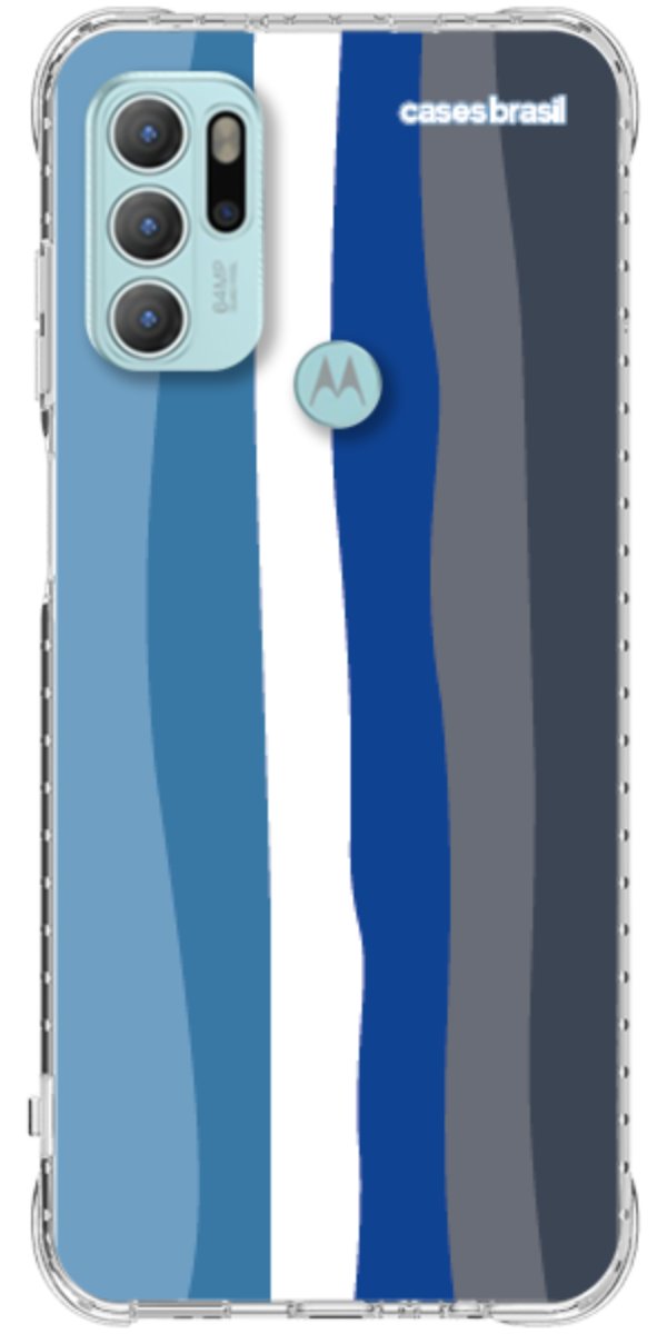 Capinha para Celular Arco-íris Tons de Azul