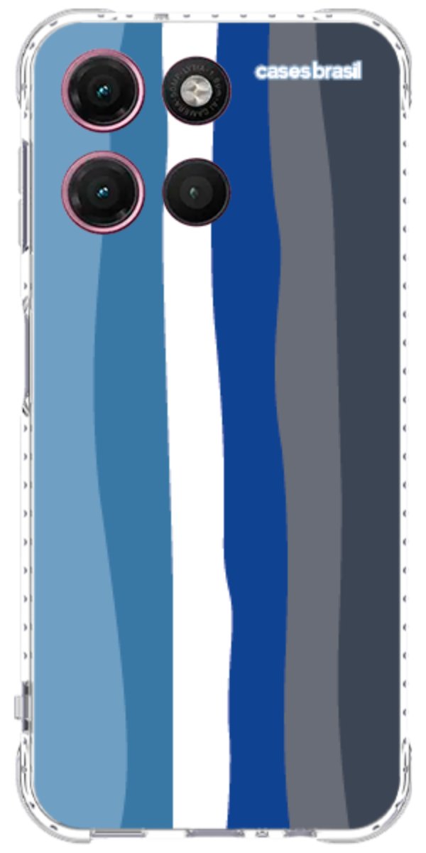 Capinha para Celular Arco-íris Tons de Azul