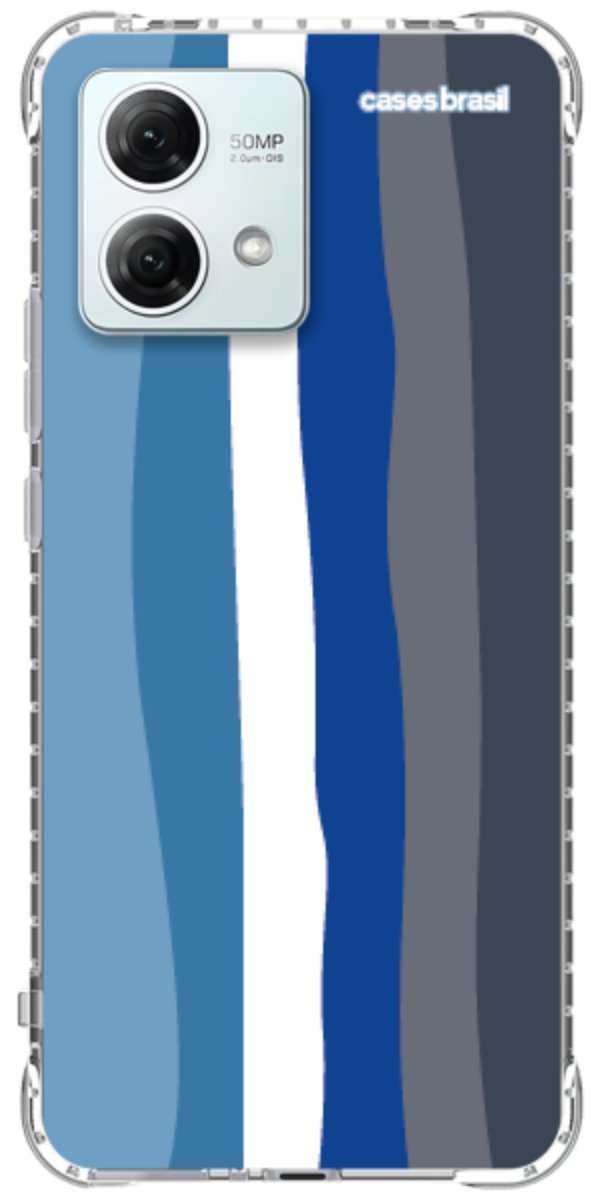 Capinha para Celular Arco-íris Tons de Azul