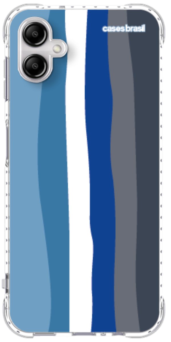 Capinha para Celular Arco-íris Tons de Azul