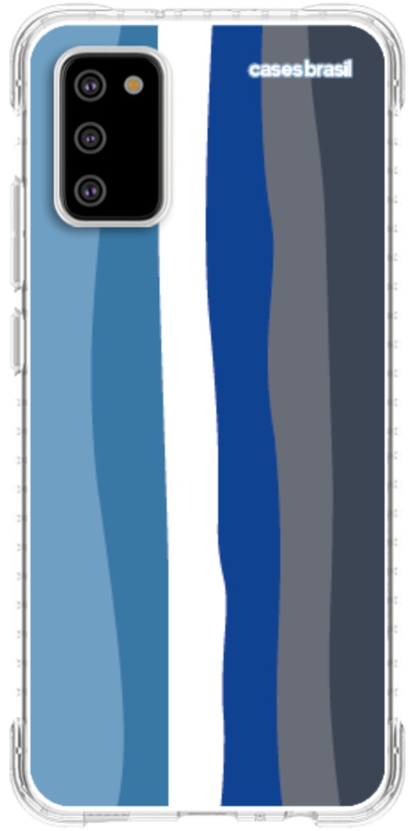 Capinha para Celular Arco-íris Tons de Azul