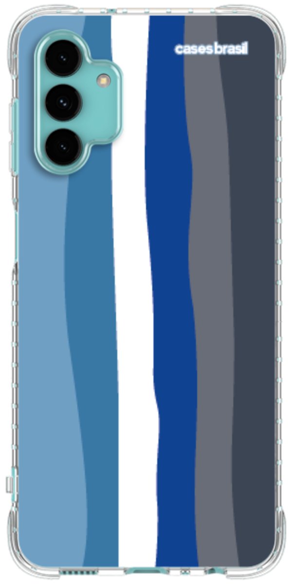 Capinha para Celular Arco-íris Tons de Azul