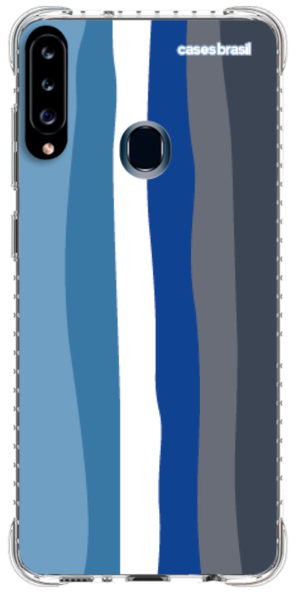 Capinha para Celular Arco-íris Tons de Azul