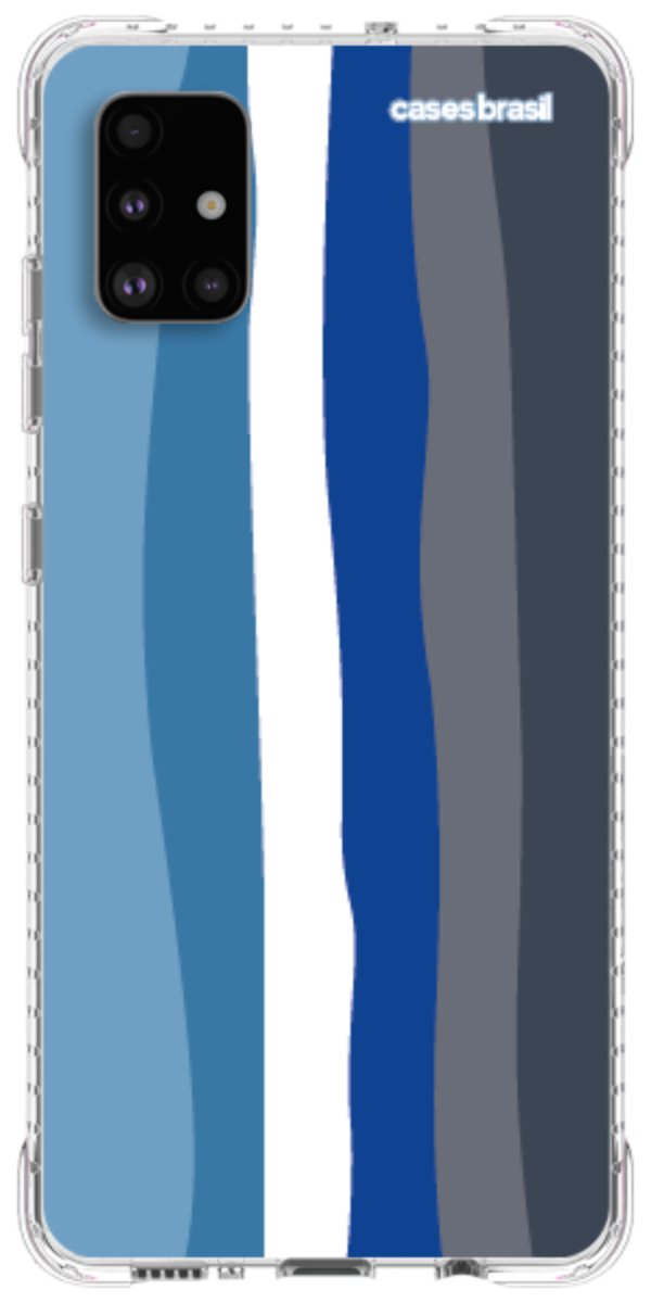 Capinha para Celular Arco-íris Tons de Azul