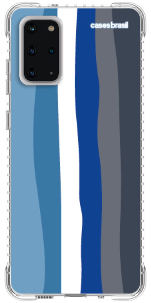 Capinha para Celular Arco-íris Tons de Azul