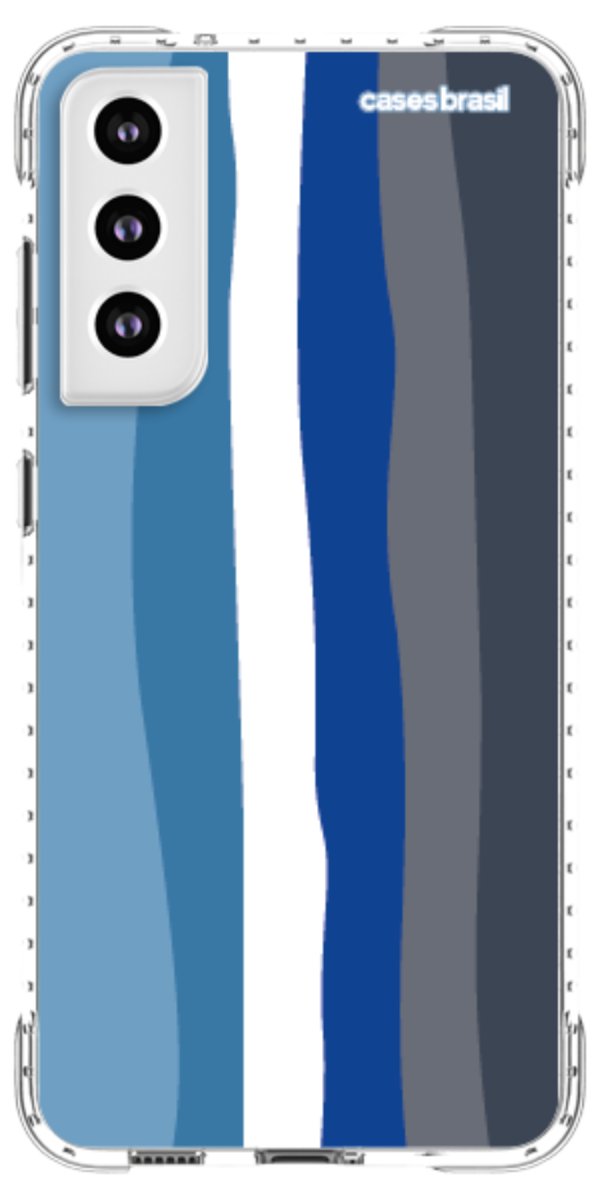 Capinha para Celular Arco-íris Tons de Azul