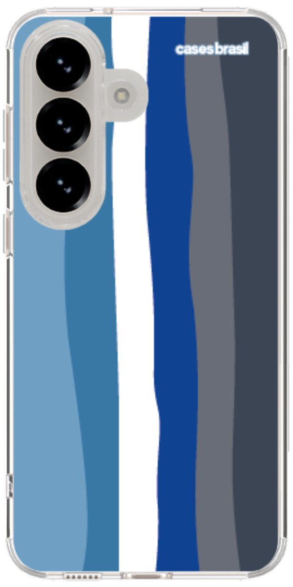 Capinha para Celular Arco-íris Tons de Azul