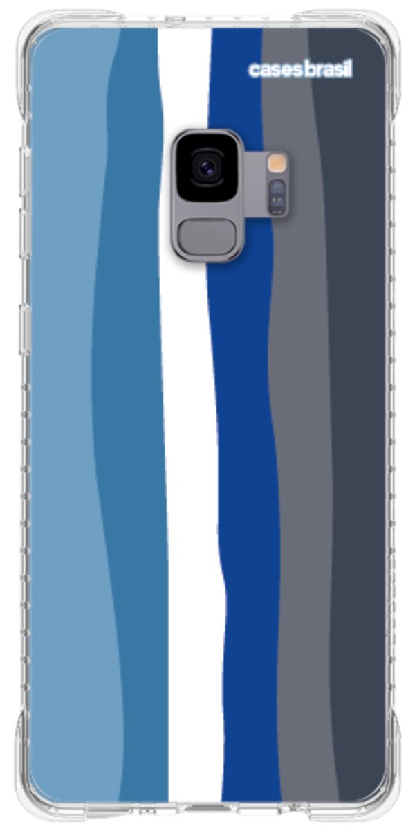 Capinha para Celular Arco-íris Tons de Azul