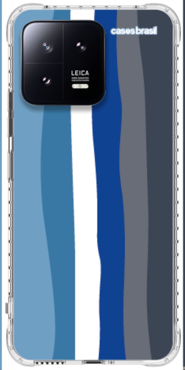 Capinha para Celular Arco-íris Tons de Azul