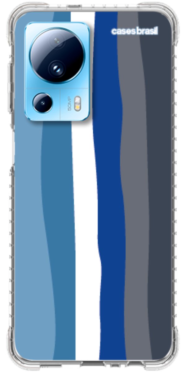 Capinha para Celular Arco-íris Tons de Azul