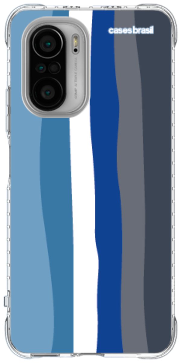 Capinha para Celular Arco-íris Tons de Azul