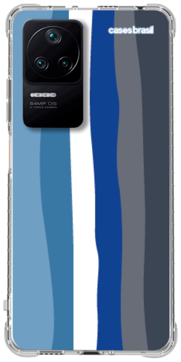 Capinha para Celular Arco-íris Tons de Azul