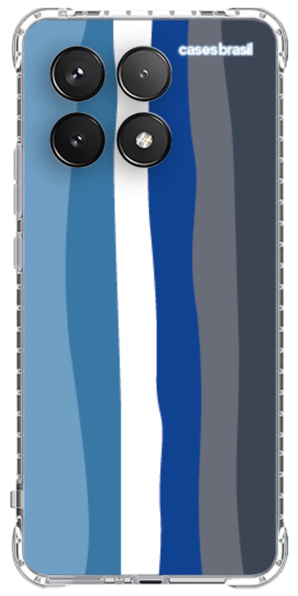 Capinha para Celular Arco-íris Tons de Azul