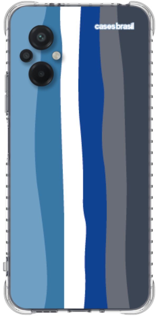 Capinha para Celular Arco-íris Tons de Azul
