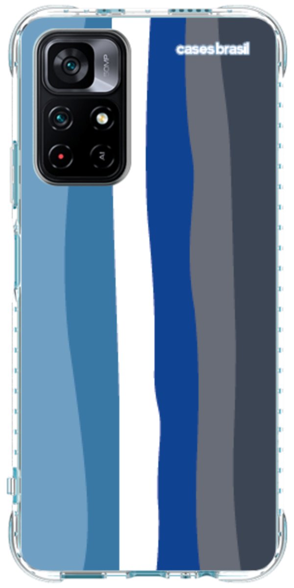 Capinha para Celular Arco-íris Tons de Azul