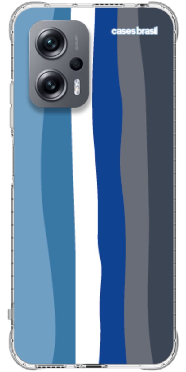Capinha para Celular Arco-íris Tons de Azul