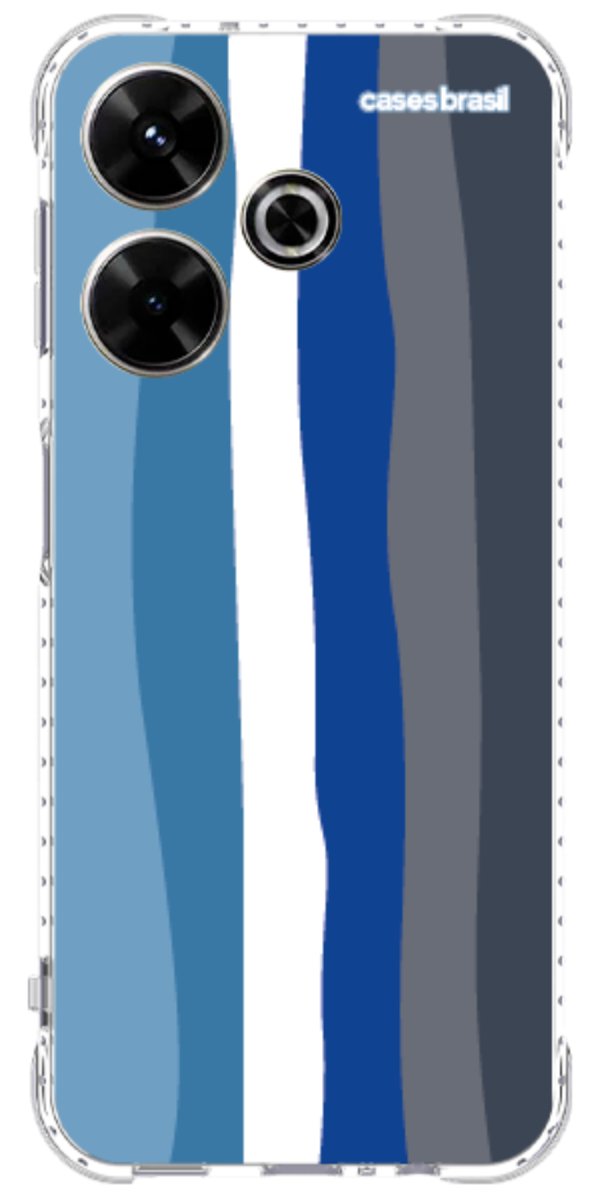 Capinha para Celular Arco-íris Tons de Azul